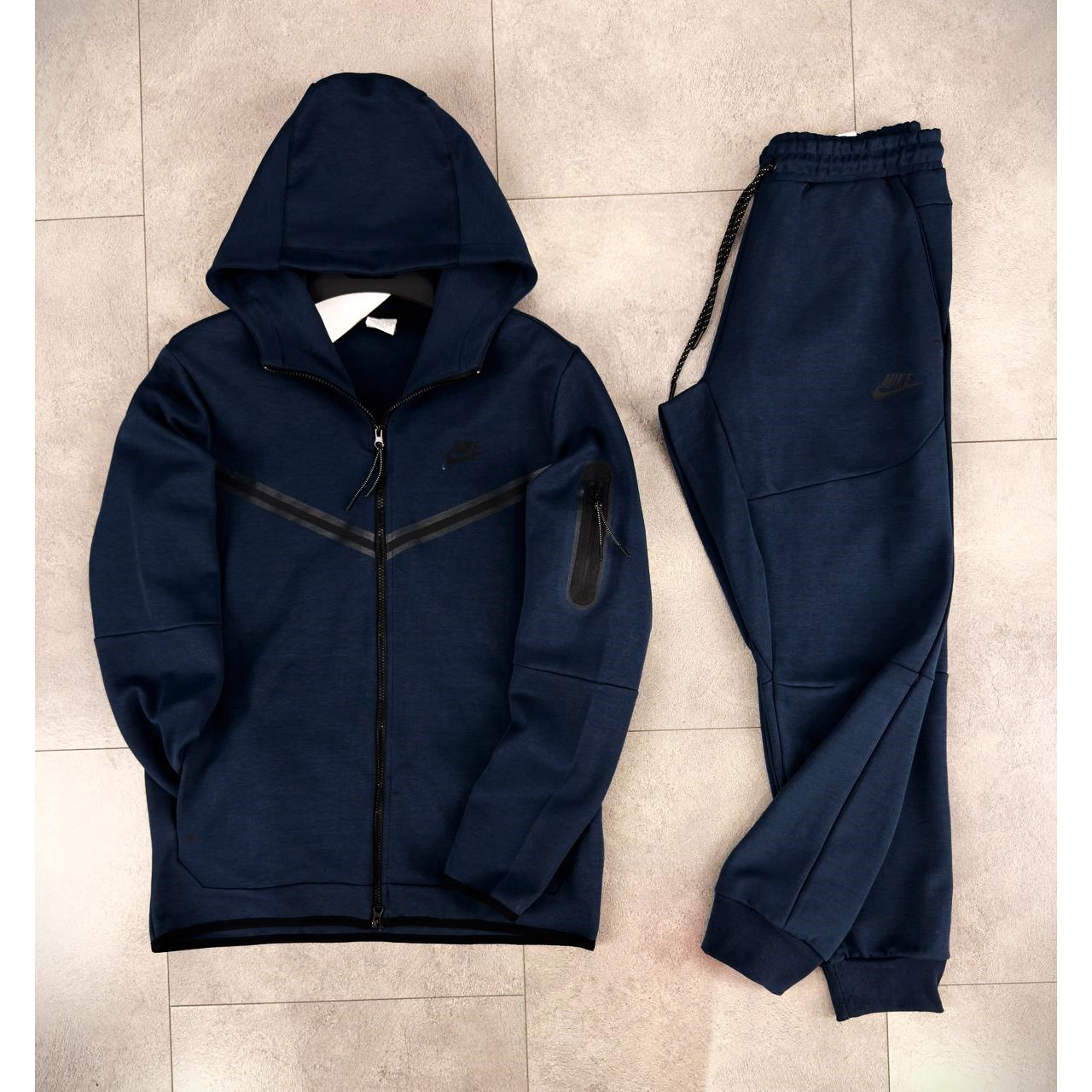 Мъжки спортен екип Nike Tracksuit Tech Fleece Dark Blue